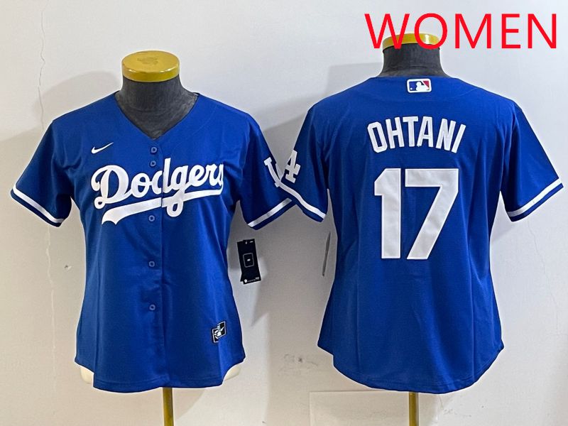 Women Los Angeles Dodgers #17 Ohtani Blue Game 2025 Nike MLB Jersey style 318